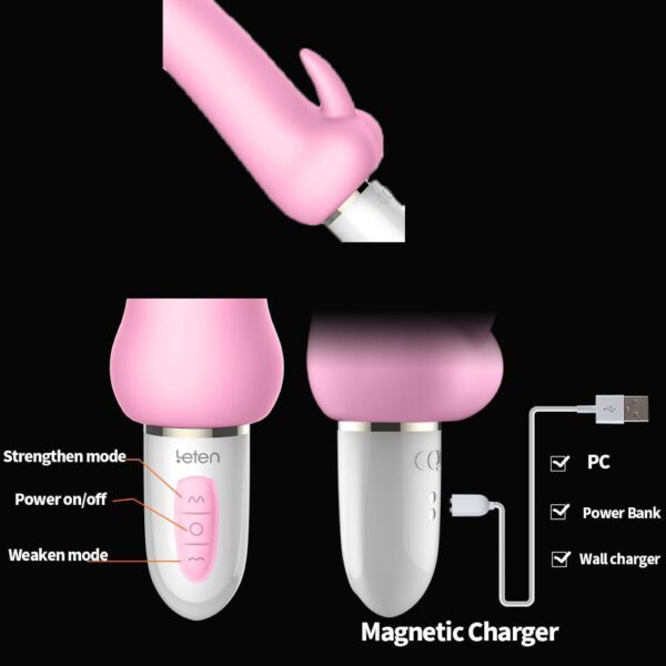 LETEN 3 Motor Pulse Dildo Vibrator Intelligent Heating Rechargeable Erotic Vibrator - Image 6