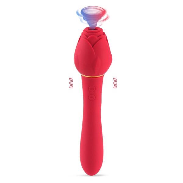 New Variable Frequency Mute Female Handle Rose Vibration Liquid Silicone Massage Stick - Image 5