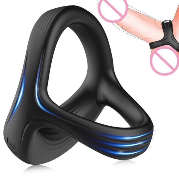 Orena Male Y-Type Lock Fine Ring Pure Silicone Three-Ring Male Bondage Ring Scrotum Ring Gay Sex Toys