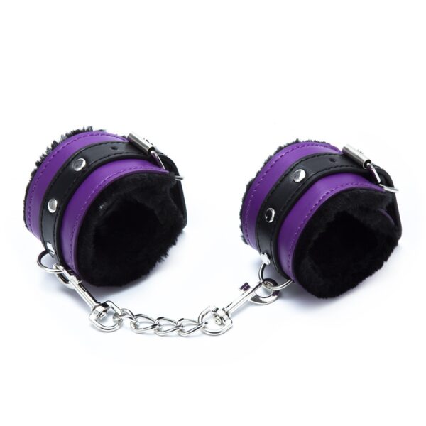 Fun PU Leather Handcuffs Ankles Couple Games Flirting Toys Passion Handcuffs Alternative Binding SM Shackles - Image 2