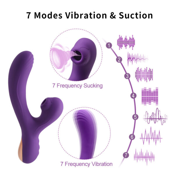 Adult Supplies Charging G-Spot Crescent Vibrator Sucking Stick Female Masturbation Massage Av Vibrator - Image 2