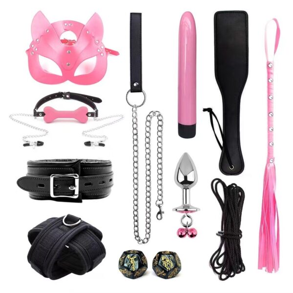 Erotic Goods Leather Sponge Combination Series Set Handcuffs Ankle Cuffs Conditioning Bondage Alternative Toys - Image 4