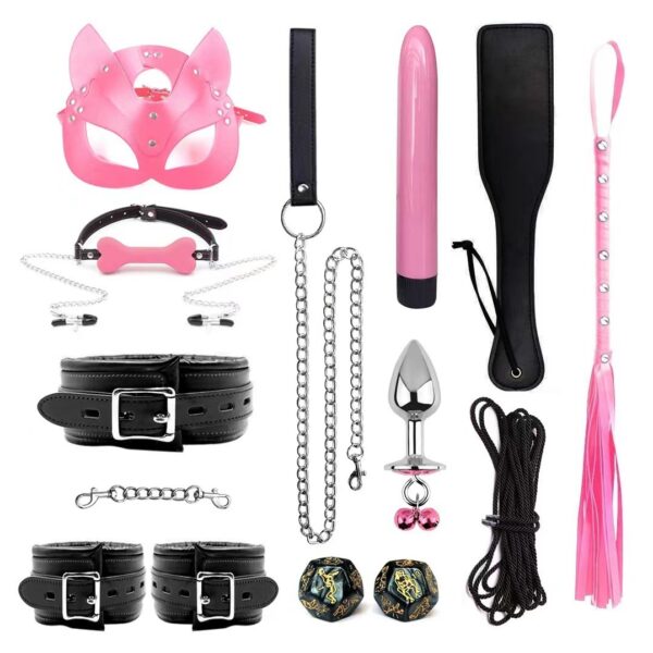 Erotic Goods Leather Sponge Combination Series Set Handcuffs Ankle Cuffs Conditioning Bondage Alternative Toys - Image 8