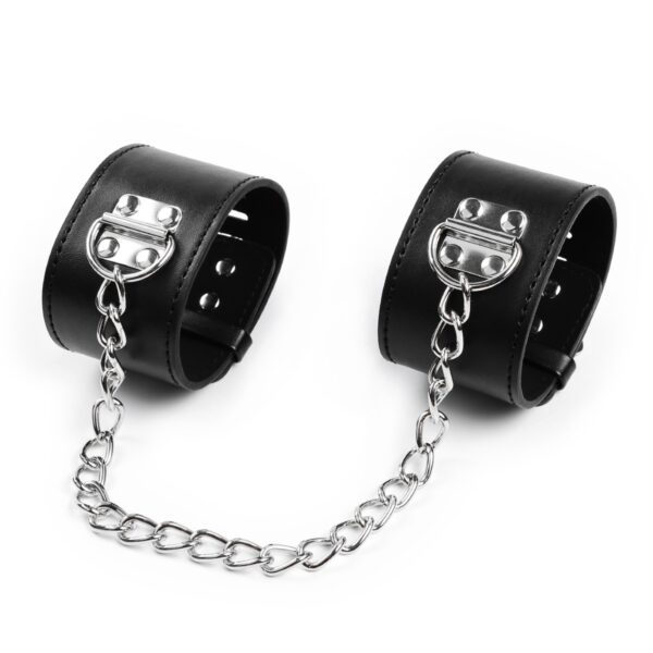 Adult Family Planning Products Sexy Leather Lockable Handcuffs Adjustable Hand Binding Toys - Image 3