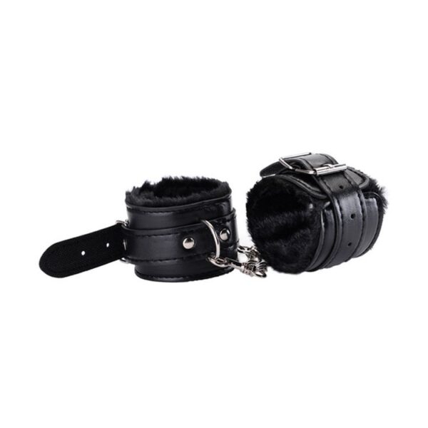 Funny Leather Plush Handcuffs Alternative Toys Binding Tease Shackle Handcuffs - Image 5