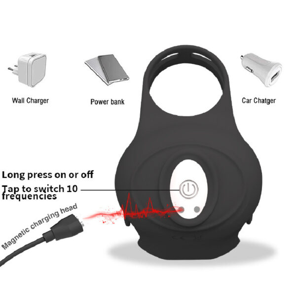 New Male Locking Sperm Double Ring Co-Vibration Device Multi-Frequency Remote Masturbation Forging Penis Lasting Prostate - Image 6