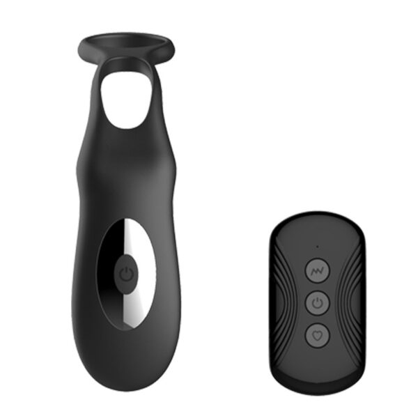 Telescopic Double Ring Sperm Locking Vestibule Prostate Massager 10 Band Male Wireless Remote Control Vibrator - Image 5