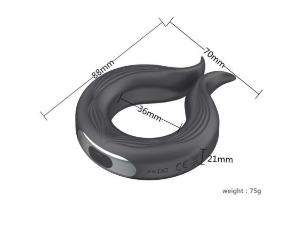 Donut Lock Sperm Ring Rechargeable Silicone Vibrating Round Ring Male Delayed Couple Resonator Erotic Adult Sex Toys - Image 7