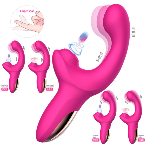 Female Sex Toys Charging G-spot Sucking Flapping Pulling Finger Vibrating Massage Stick, Female Masturbation Vibrator - Image 3