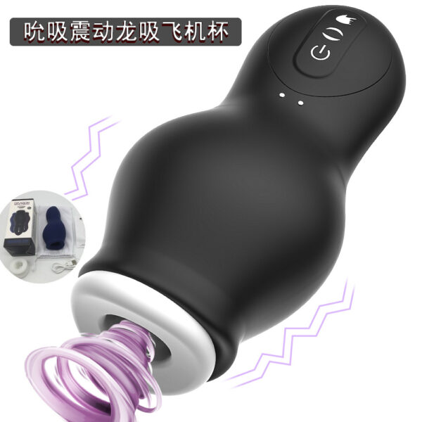 Male Automatic Dragon Suction Airplane Cup Glans Vibrating Sucking Massager Penis Exerciser Adult Sex Erotic Products - Image 4