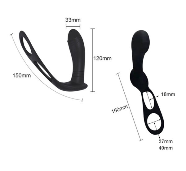 Remote Off-Site Control Double Ring Posterior Prostate Exercise Powerful Vibrator Couples Flirting Supplies - Image 6