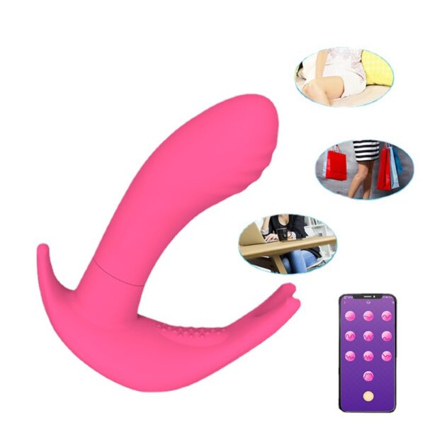 The APP Newly Equipped With Butterfly Sex Appeal Female Vibrating Massage Appliance Adult Couple's Warming Sex Appliance - Image 7