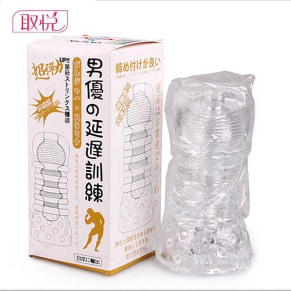 Quyue Stimulator Transparent Silicone Male Masturbator Cup,Artificial Vagina Real Pocket Virgin Pussy - Image 3