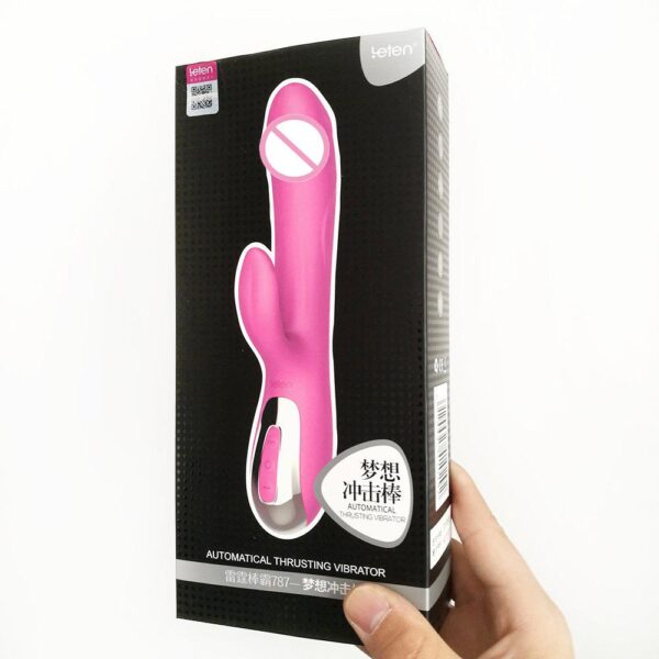 Leten Electromagnetic Pulse thrusting dildo vibrator with heating function,10 frequency penis wand Massager - Image 6