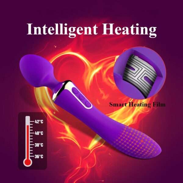 LETEN Dual Vibrators Power Strong Mult Speed Massager Wand Rechargeable Waterproof adult sex toys - Image 2