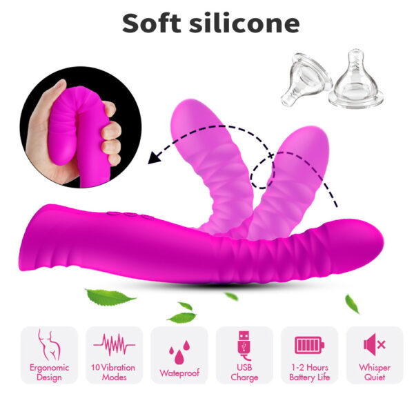 Adult Supplies Rechargeable Finger Thread G-Spot Vibrator Female Masturbation Massage AV Vibrator - Image 2