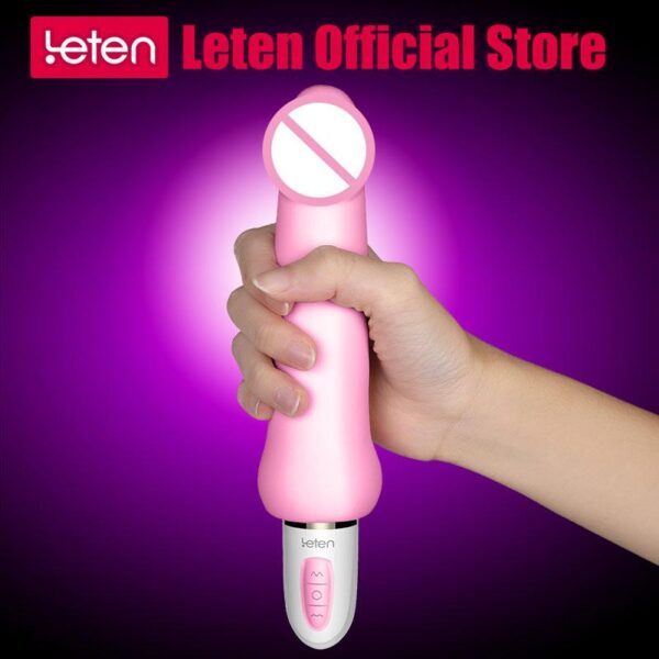 LETEN 3 Motor Pulse Dildo Vibrator Intelligent Heating Rechargeable Erotic Vibrator - Image 2