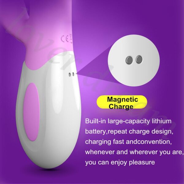 Leten USB Charge 2 Motor G Spot Clitoris Anal Dildo Rabbit Swing Vibrator Sex Toys - Image 7