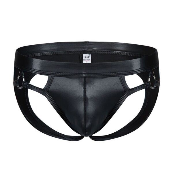 Gay Men Underwear Jockstrap Mens Thongs And G Strings PU Leather Sexy Underwear Men Erotic Penis Men's Thongs String Homme - Image 4