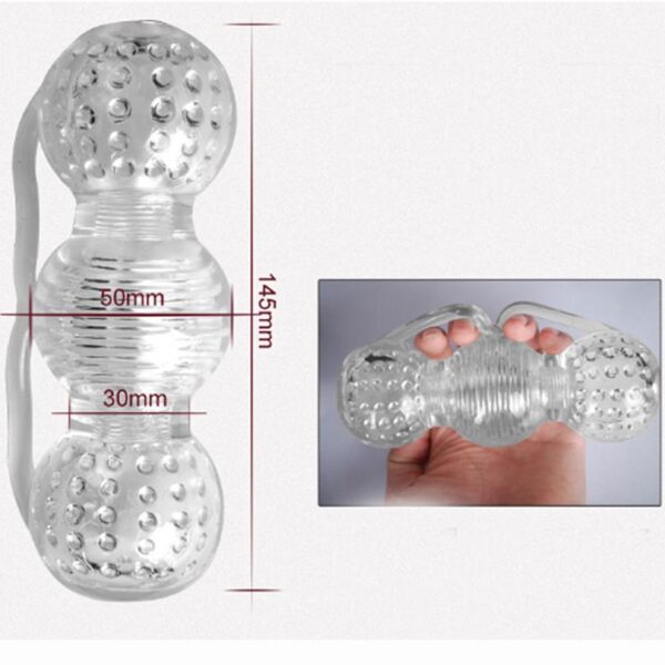 Quyue Transparent Silicone Stretchy Male Masturbator Stroker Cup,Pocket Pussy Real Vagina,Kato Taka Penis Trainer,Sex Toys - Image 5