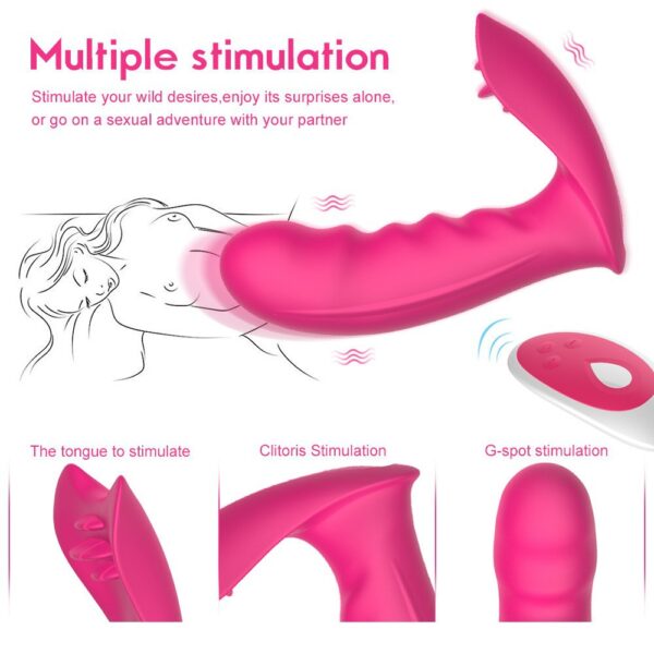 Tingyue Wireless Remote Control Jumping Egg Female Masturbator Wearable Phallus Vibrator Silicone Dildo Sex Toys - Image 4