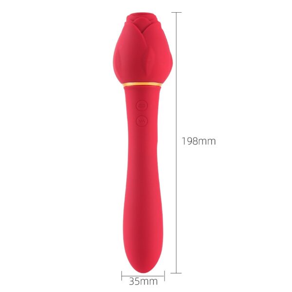 New Variable Frequency Mute Female Handle Rose Vibration Liquid Silicone Massage Stick - Image 4