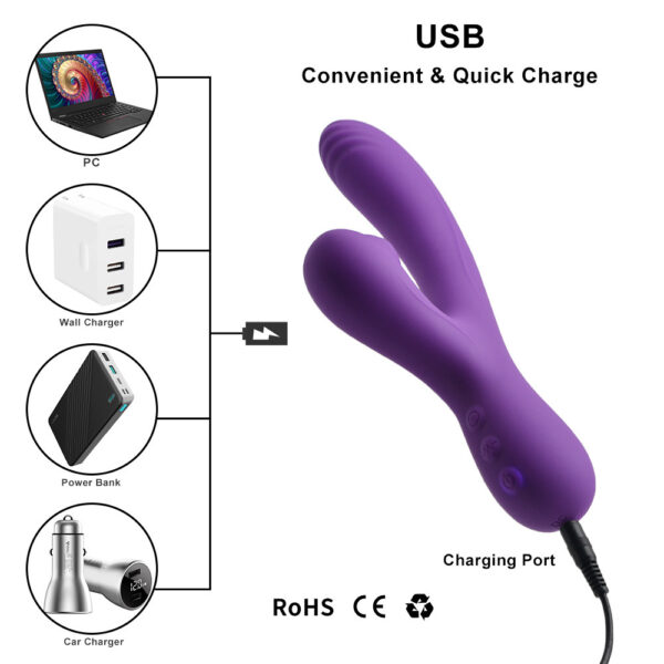 Adult Supplies Charging G-Spot Crescent Vibrator Sucking Stick Female Masturbation Massage Av Vibrator - Image 3