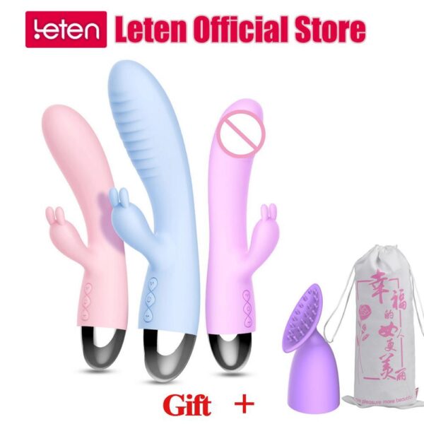 LETEN Rabbit Vibrator G-Spot Clitoris Super Soft Massager Stimulator - Image 2